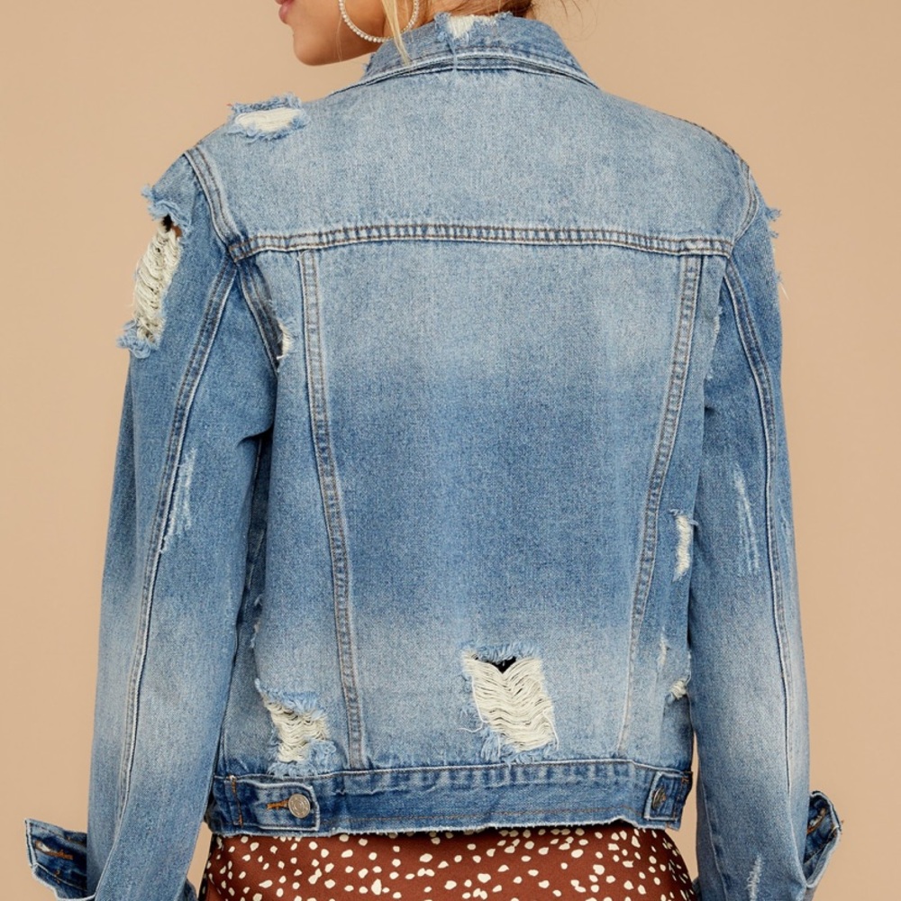 Distressed denim jacket - Picture 2 of 4